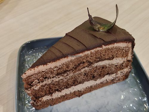 Chocolate truffle vegan cake at Gokul Raas Vegetarian - Little India in Central Singapore