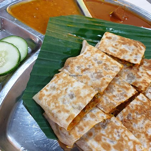 Murtabak at Gokul Raas Vegetarian - Little India in Central Singapore