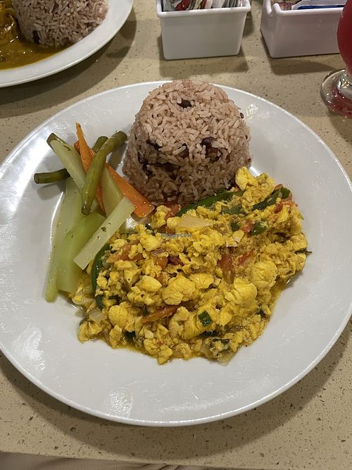 Ackee rice and peas  at Toby's Resort Restaurant in Montego Bay