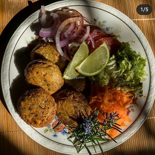 Falafel y ensalada #Veganuary at El Bunker Bajonero in Rocha