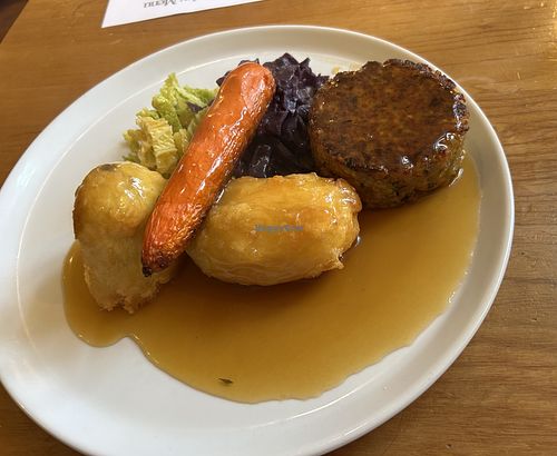Cashew, Cranberry & Red Lentil Nut Roast   at Sandford Park Ale House  in Cheltenham