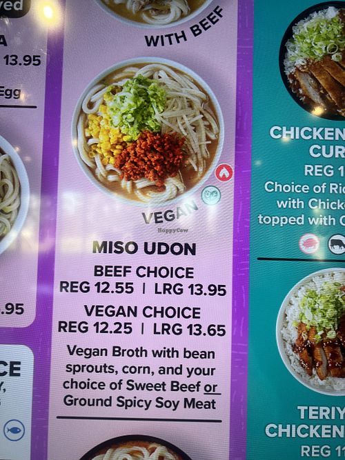 Vegan miso description    at Marugame Udon - Rolling Ridge Plaza in Chino Hills
