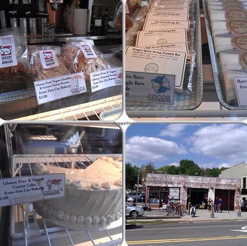 Vegan + Gluten Free options from Zen Cat Bakery and Triangle Raw Foods.  at Cocoa Cinnamon - Geer in Durham