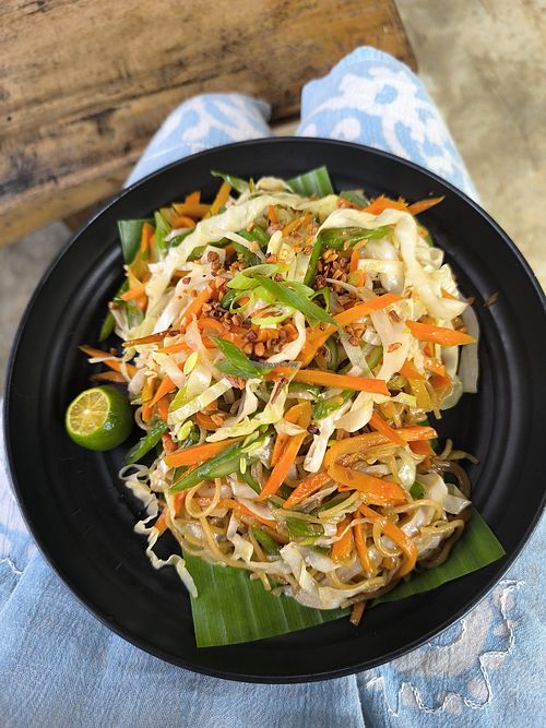 Veggie pancit 200php at Firefly Treehouse in Siquijor