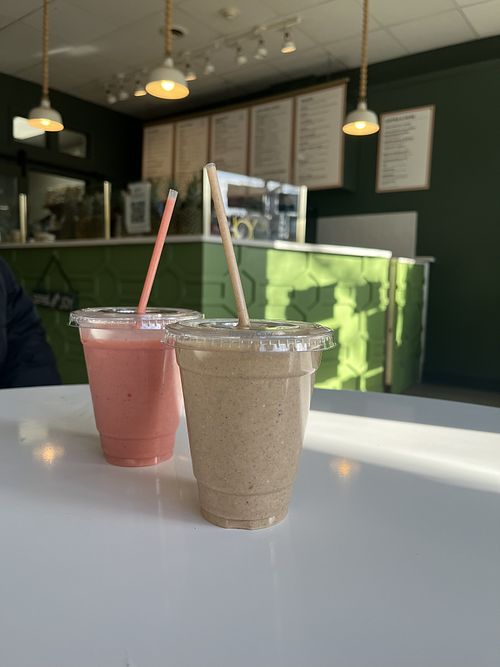 Cinnamon 12 oz. and Paradise 12 oz.  at The JOY Bar in Glen Ellyn