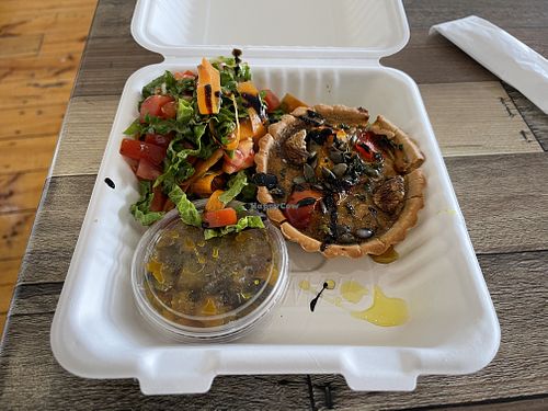 Leek and mushroom tartlet  at Red Shack Cafe in Penola