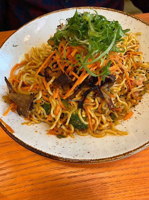 My companion’s noodle bowl  at Life Alive Organic Cafe Union Square  in Somerville