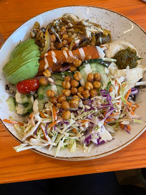 My bowl with avocado at Life Alive Organic Cafe Union Square  in Somerville
