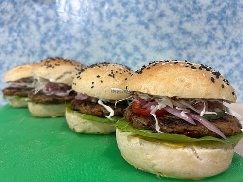 Veggie burgers 💙💙 at Herbalist by Nitevo Reggae Bar and Restaurant in San Vicente Palawan