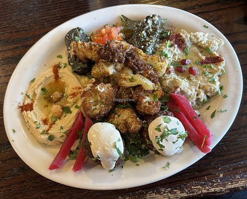 Mediterranean Veggie Platter  at Habibi Lebanon Bar & Grill in Davidson
