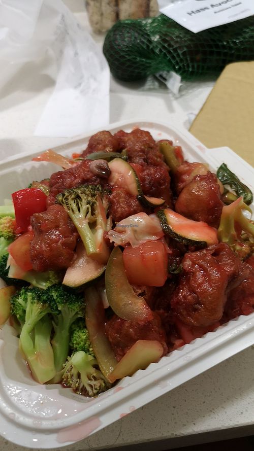 S&S pork style with vegetables at Veggie Garden in Mountain View