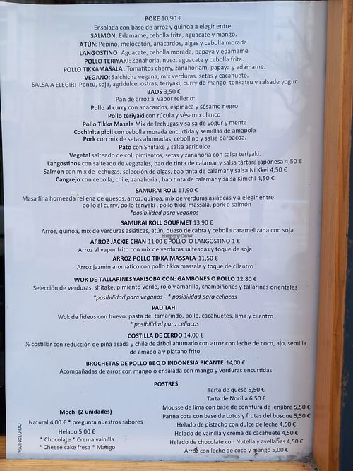 Carta at Bao King in Santander
