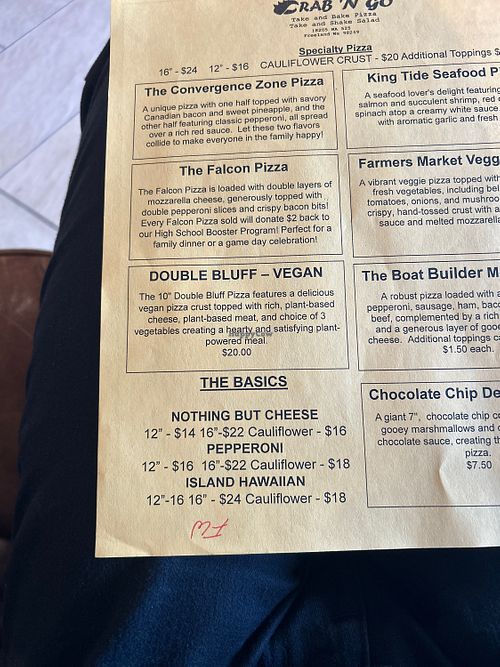 DOUBLE BLUFF  at Crab ‘N Go in Freeland