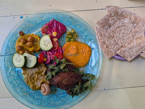 Falafel plate at Mini Nur in Fes