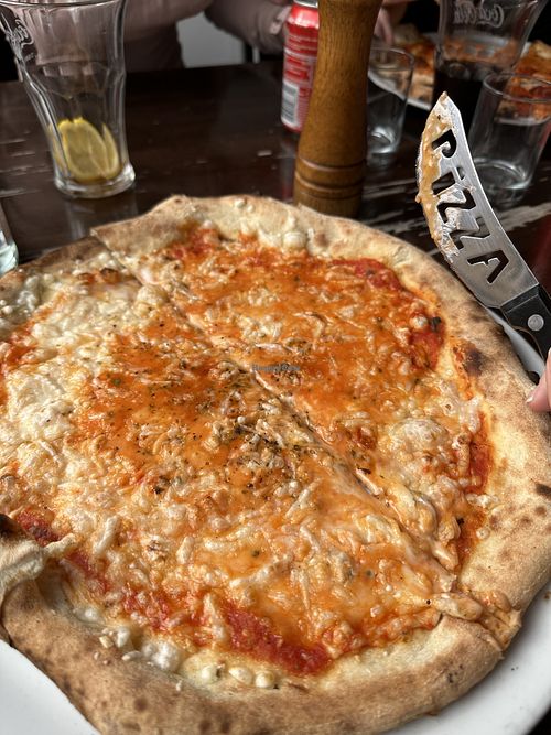 Margherita pizza sub vegan mozzarella  at The Real Italian Pizza Co  in Bath