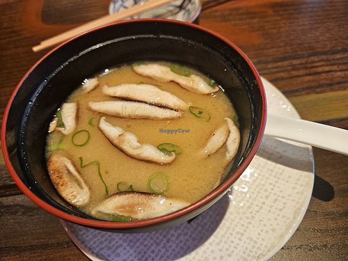 Miso soup at Blue Sushi Sake Grill in Tempe