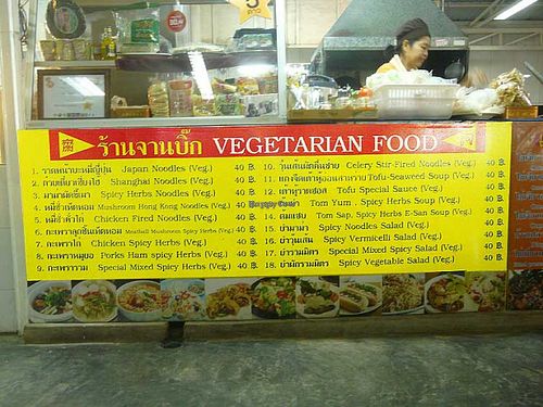 This menu is 100% vegan (Jay food) at Vegetarian Food Stall in Udon Thani