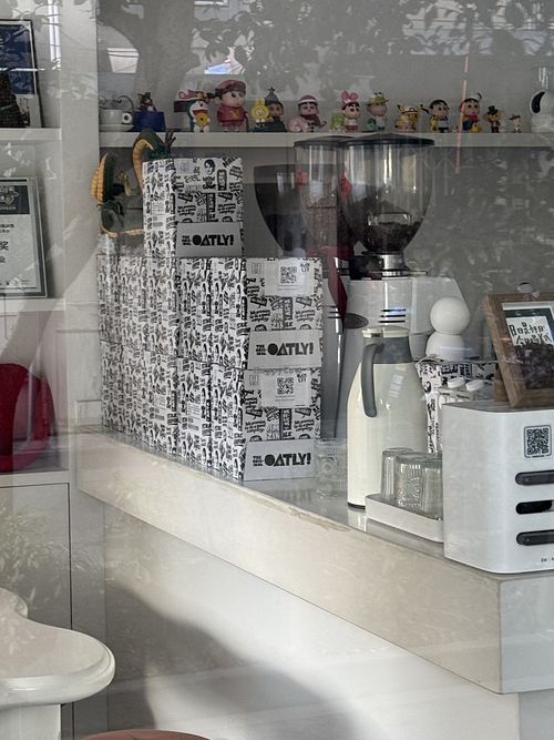 Loads of oat milk   at Art Coffee in Zhuji