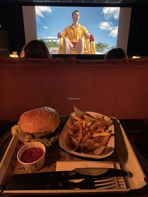 Incredible vegan burger   at Everyman Theatre in Cheltenham