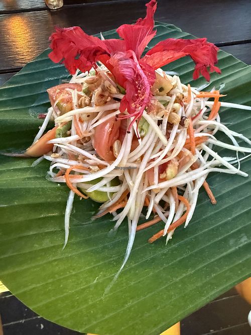 Papaya Thai salad  at Green Heart Garden in Phuket