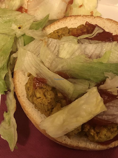 Vegan barley burger   at Connery in Turin