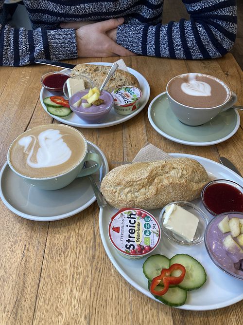Very affordable vegan breakfast! And delicious brownies.  at Café Bouquet  in Hamburg