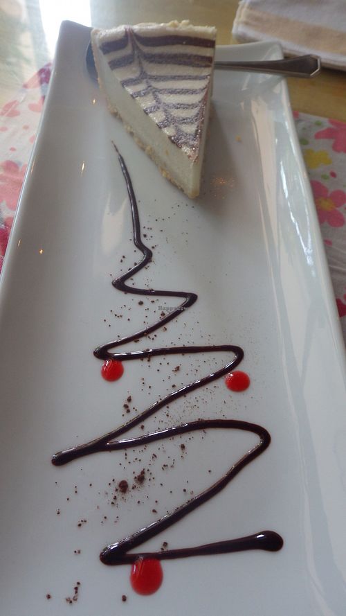 Choco soy cheese pie at Loving Hut in Central Singapore