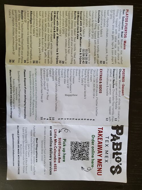  at Pablo's Tex Mex in Caloundra