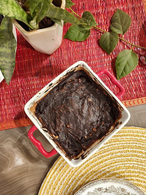 Banana, dark chocolate, peanut butter pudding at Around The Table - Supper Club in Mumbai