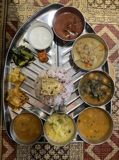 The yogurt is not vegan, vegetarian only    at Curry Nangokudo in Sendai