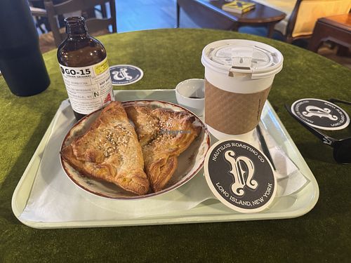 Vegan BEC, coffee, and kombucha   at Nautilus Roasting Co. - Coffee House in Huntington Station