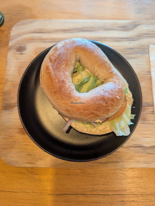 Vegan bagel at Jacks Bagels in Bloemfontein