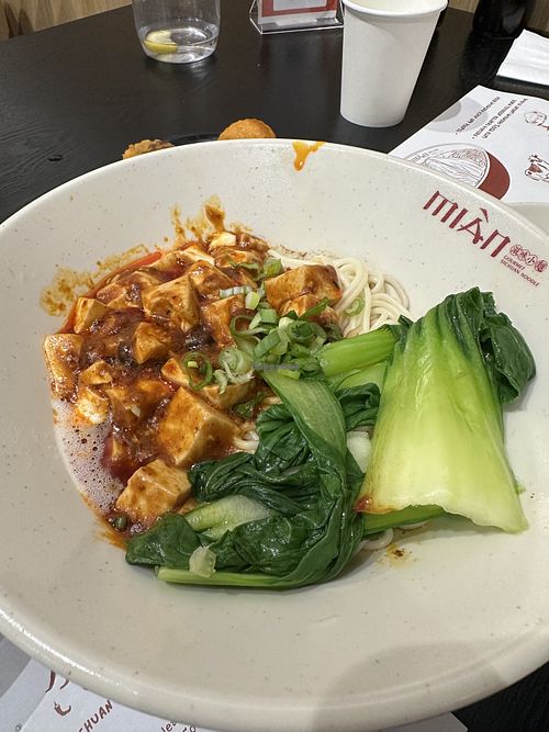 Ma po tofu noodles  at Mian Sichuan in Santa Clara