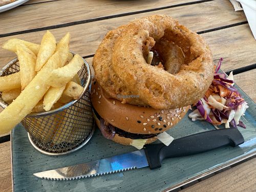 Plant based burger  at The Lookout Hout Bay in Hout Bay