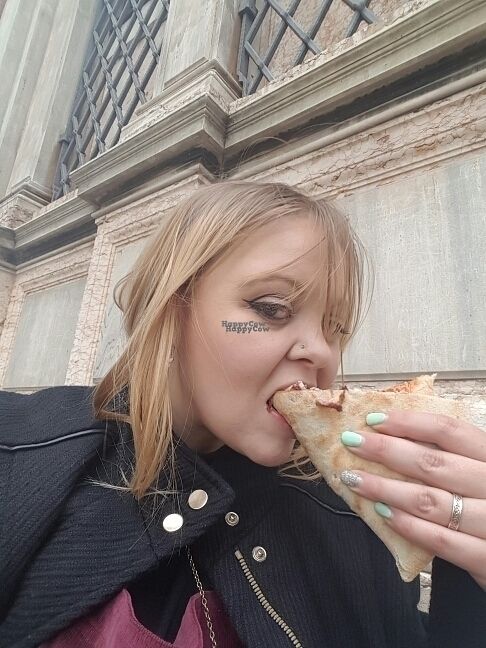 floppy foldy Italian pizza! at Pizzeria L'Angelo in Venice