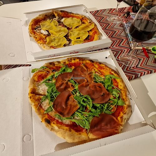 Prosciutto and seldom made vegan ham at Pizzeria L'Angelo in Venice