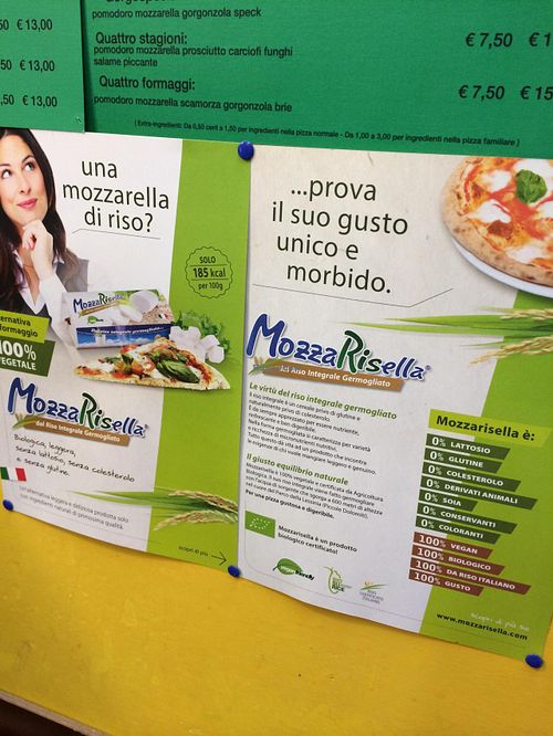 The vegan cheese they use  at Pizzeria L'Angelo in Venice