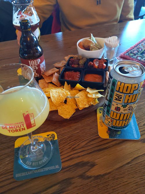 charcuterie board with special beer at Proeflokaal en Bier Museum Wertha Mouttoren in Weert