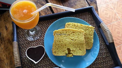 vegan set with vegan nutella at Eat.Co Brunchrie in Koh Phangan