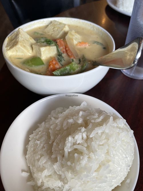 Vegan yellow curry  at Mai Thai Restaurant  in Oak Harbor