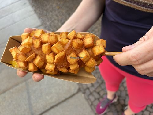 Vegan corndog with potatoes   at Basasak Korean Corndog  in Leipzig