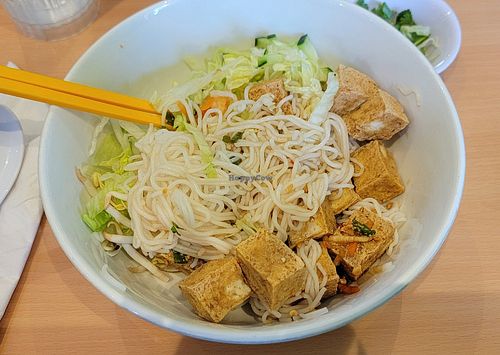 Rice Noodles with Crispy Tofu at Green Leaf Vietnamese Cuisine in West Lafayette