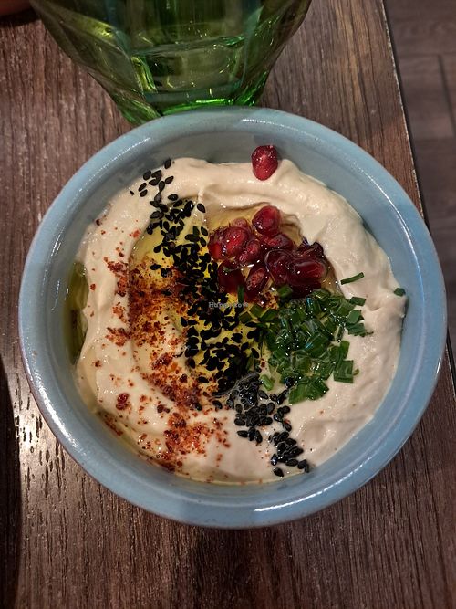 Hummus with upside down kofta at Tawook Lab in Helsinki