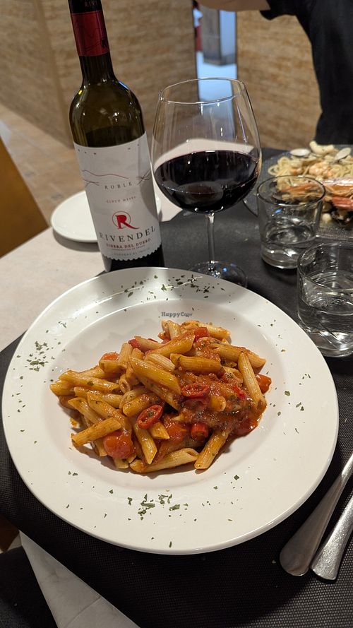 Penne all'Arrabbiata (spicy tomato sauce) at Restaurante da Marty & Davide in Fuerteventura