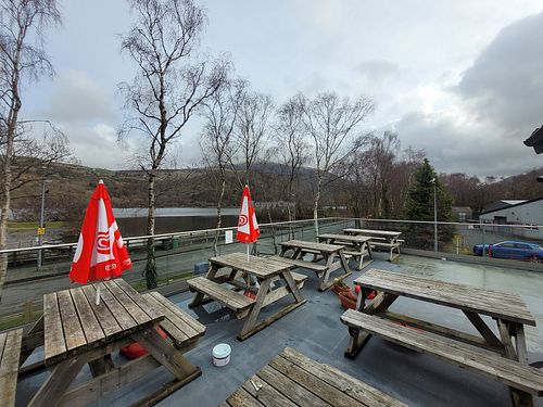 Lone Tree Cafe Outdoor Seating at Lone Tree Cafe  in Llanberis
