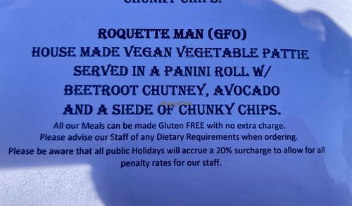 Roquette Man  at The Butter Factory Cafe  in Shepparton