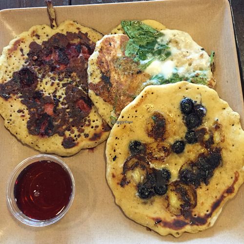 Tres 'Cakes (custom add-ins) at Choices Cafe in Miami