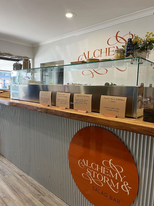 All salads Vegan and Gluten Free but can add feta or free range eggs. Usually also have Vegan feta at Alchemy & Storm in Hokitika