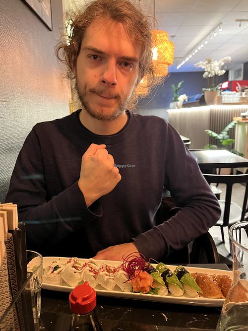 Cutie patootie ready to eat. An assortment of sushi / nigiri rolls.  at Dragon Sushi in Gothenburg