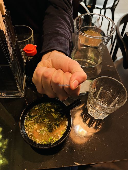 Fist of miso POWERRRRR!!!!!!!  at Dragon Sushi in Gothenburg